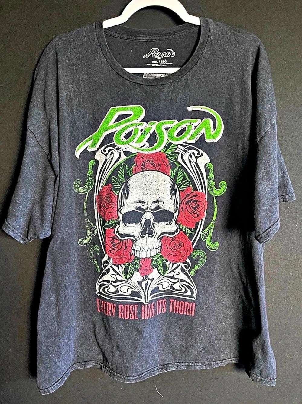 Poison Every Rose Has Its Thorn Band T-Shirt Tee Black 3XL